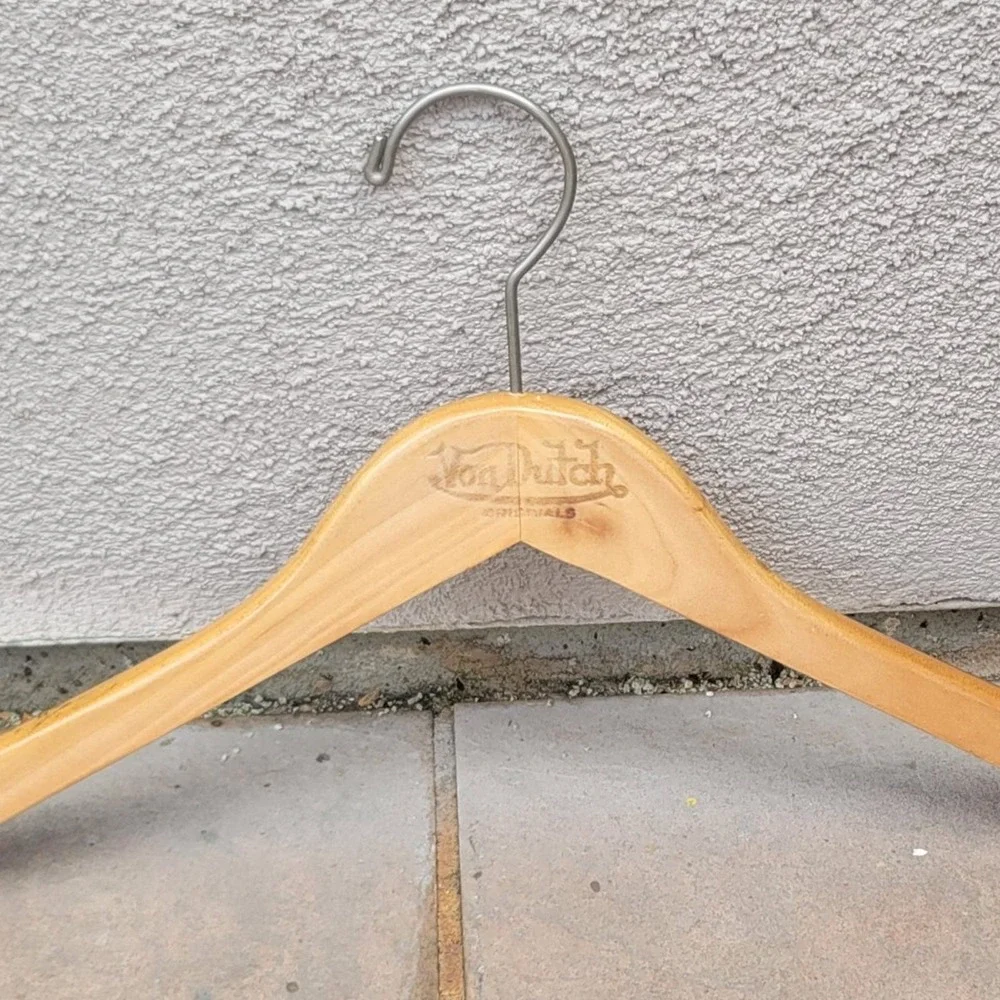 Vtg Von Dutch Branded Wooden Hanger